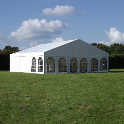 Marquee set up in field